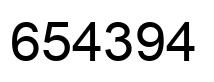Number 654394 black image