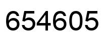 Number 654605 black image
