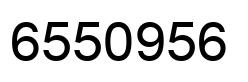 Number 6550956 black image