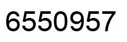 Number 6550957 black image