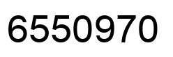Number 6550970 black image