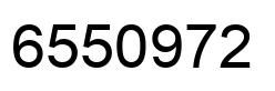 Number 6550972 black image