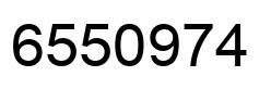 Number 6550974 black image