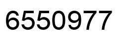 Number 6550977 black image