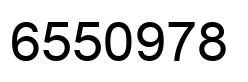 Number 6550978 black image