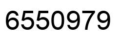Number 6550979 black image