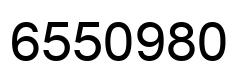 Number 6550980 black image