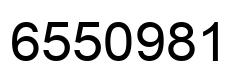 Number 6550981 black image