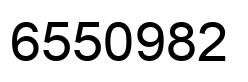 Number 6550982 black image