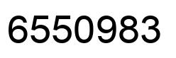 Number 6550983 black image