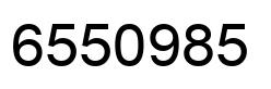 Number 6550985 black image