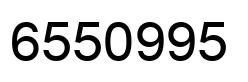 Number 6550995 black image