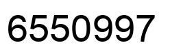 Number 6550997 black image