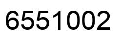 Number 6551002 black image