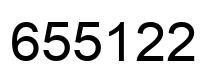 Number 655122 black image