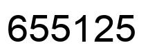 Number 655125 black image