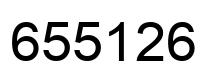 Number 655126 black image