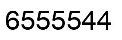 Number 6555544 black image