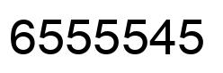 Number 6555545 black image