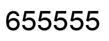 Number 655555 black image
