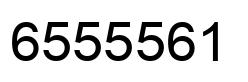 Number 6555561 black image