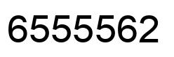 Number 6555562 black image