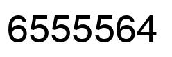 Number 6555564 black image
