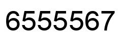 Number 6555567 black image