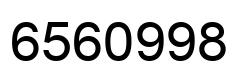 Number 6560998 black image