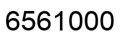 Número 6561000 imagen negro