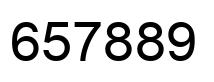Number 657889 black image