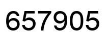 Número 657905 imagen negro