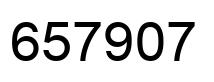 Número 657907 imagen negro