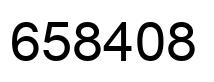 Number 658408 black image