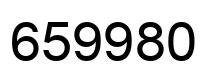 Número 659980 imagen negro