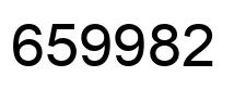 Número 659982 imagen negro