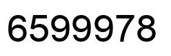 Number 6599978 black image