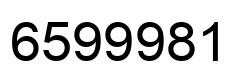 Number 6599981 black image