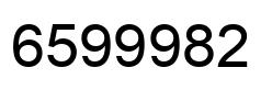 Number 6599982 black image