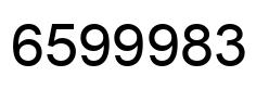 Number 6599983 black image