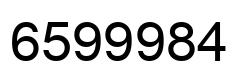 Number 6599984 black image
