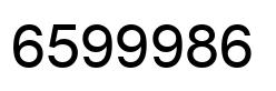 Number 6599986 black image