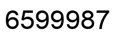Number 6599987 black image