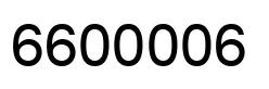 Number 6600006 black image
