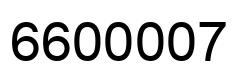 Número 6600007 imagen negro