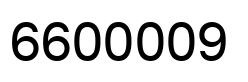 Número 6600009 imagen negro