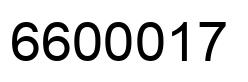 Number 6600017 black image