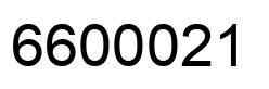Number 6600021 black image