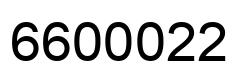 Number 6600022 black image