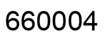 Number 660004 black image